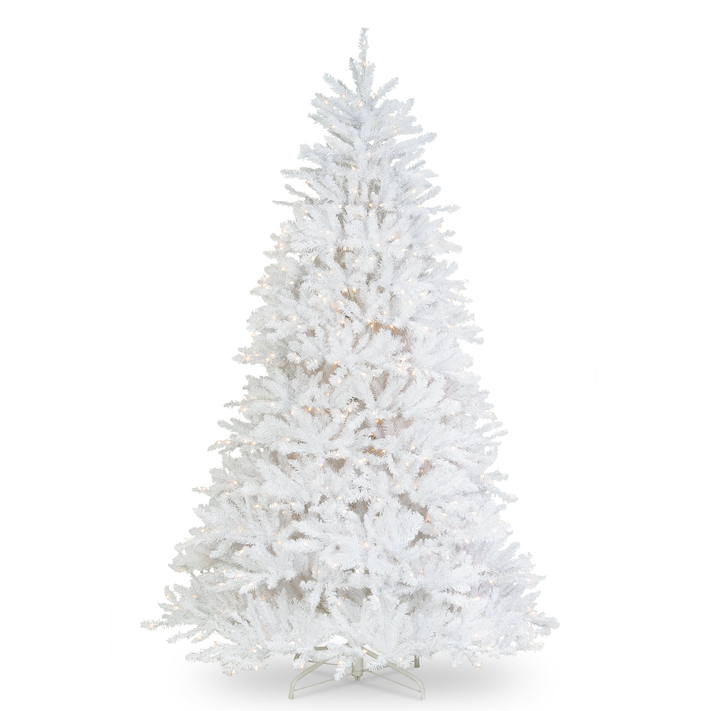 7 ft. Pre-Lit Dunhill Fir White Tree with Clear Lights